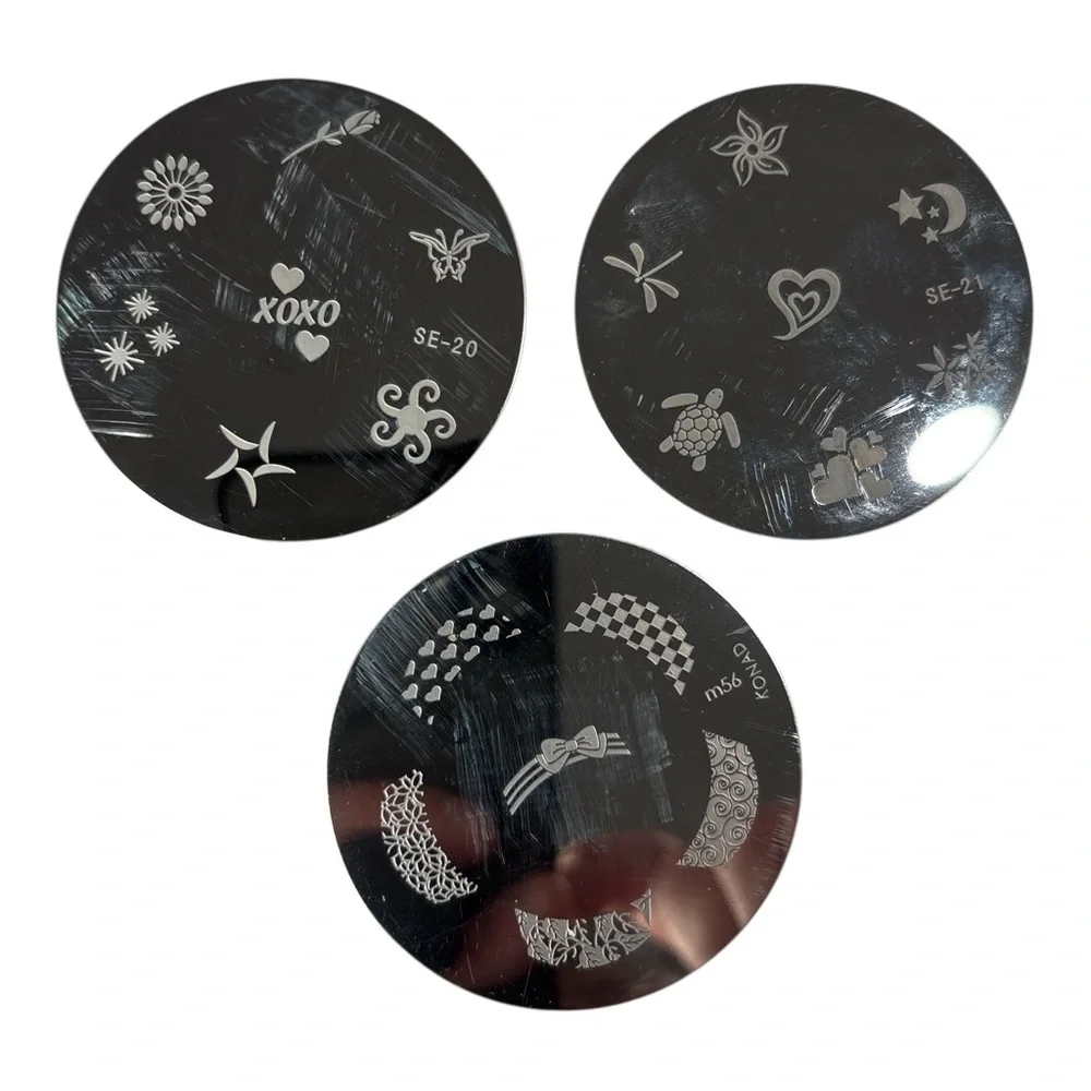 KONAD Stamping Nail Art Stamp and Scraper Set Stamping Nail Art Tool 47 Designs